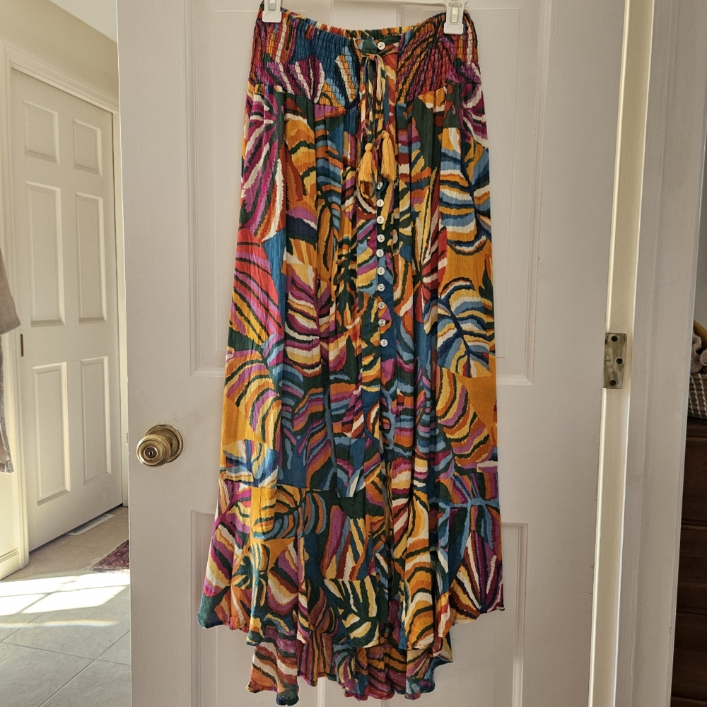 Women's Colorful Maxi Skirt L